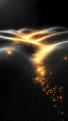 Poster - Abstract Digital Technology Background With Glowing Particles