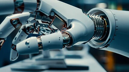 Aufkleber - Advanced robotic hand showcases intricate design and functionality in a high-tech laboratory setting
