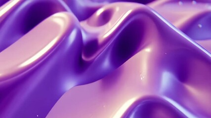 Poster - Textured purple surface with flowing waves and ridges reflecting light in an abstract composition for artistic inspiration