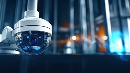 Poster - Professional close-up of a wireless security camera showcasing its design and functionality for enhanced surveillance