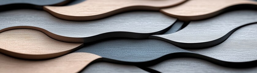 Poster - Close-up of a brushed metal roof surface displaying unique textures and high-quality industrial design