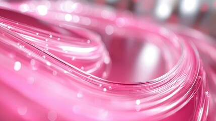 Wall Mural - pink abstract swirling light streams, digital render