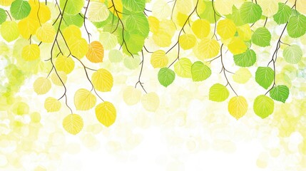 Autumn leaves, branches, soft light, gentle, background, nature, illustration, use for website, greeting cards