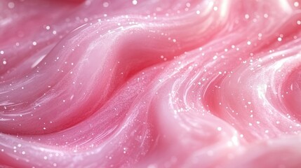 Wall Mural - pink liquid texture with glitter