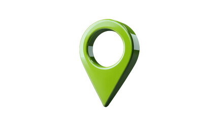 Poster - Green location pin showing accurate position on transparent background