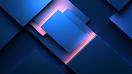 Poster - Abstract Blue Geometric Background Modern Design Digital Art Stylish Overlapping Shapes Elegant Professional Corporate Presentation Wallpaper Graphic 