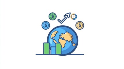 Poster - Global financial growth, business success worldwide