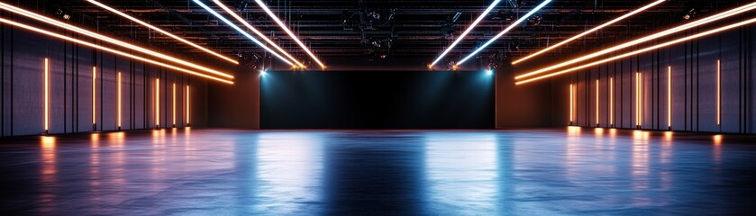 Poster - Brightly lit room featuring various lights to create a lively and inviting atmosphere for social gatherings
