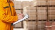 © BillionPhotos.com - person hold clip board in warehouse for inspection