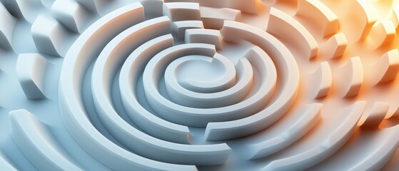 Poster - Intriguing spiral shaped object set against a clean background showcasing unique curves and artistic design elements