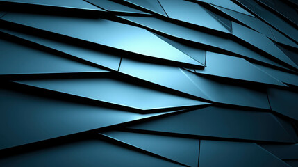 Fototapete - Abstract blue layered geometric pattern with dynamic texture and modern design elements