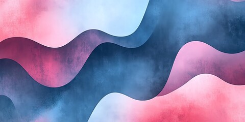 Poster - Colorful Abstract Waves Create a Dynamic and Modern Aesthetic in a Contemporary Design Environment