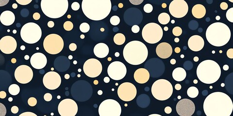 Poster - Colorful Pattern of Overlapping Circles in Varying Sizes and Shades Against a Dark Background
