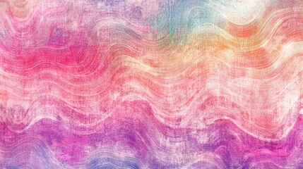 Poster - Colorful Abstract Waves Create a Vibrant Background With Flowing Patterns Resembling Watercolor Blending in Soft Hues