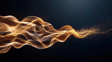 Poster - Radiant gold fire creating enchanting swirls of dust in a mesmerizing display of heat and light