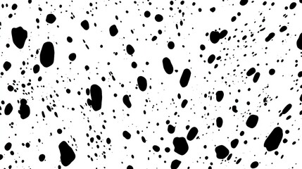 Poster - Black and White Abstract Pattern With Random Spots Creating Dynamic Visual Texture