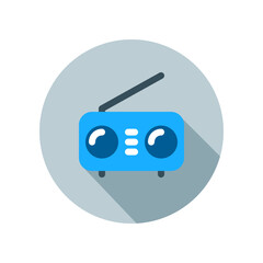 Fototapete - Design Illustration graphic of radio icon with flat style. Suitable for UI, mobile design, web design, etc.