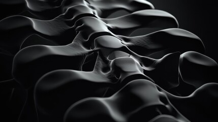 Aufkleber - A black and white image of a spine with a lot of detail