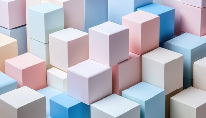 Aufkleber - A row of colorful blocks with a blue square in the middle