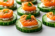 © Luxetify - Salmon Canap?s on Cucumber Slices with Parsley and Pepper