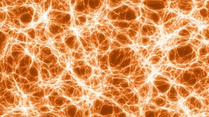Fototapete - Abstract Orange Energy Network Glowing Lines Texture Background