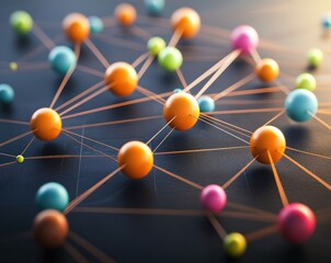 Poster - Colorful collection of various balls arranged neatly on a table with a playful and engaging atmosphere