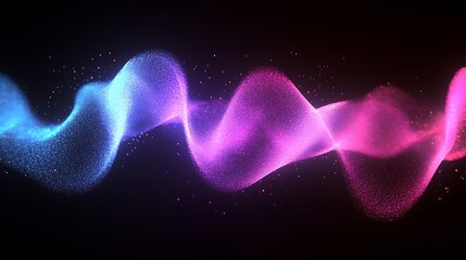 Poster - Abstract Colorful Particle Wave Flowing Dynamically