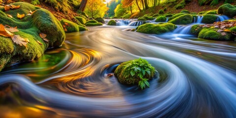 Poster - Abstract Biophilic Textures: Long Exposure Nature Photography for Eco-Friendly Designs