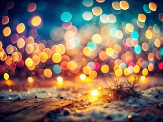 Poster - Abstract Bokeh Overlay: Rough Texture Background with Soft Focus Lights