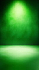 Poster - Dynamic green light showcase studio setting visual art minimalist environment close-up view creative concept