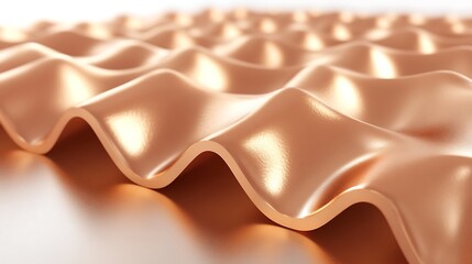 Poster - Abstract Wavy Copper Metal Surface Texture