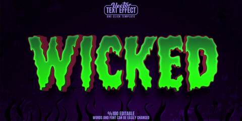 Poster - wicked editable text effect, customizable witch and horror 3d font style