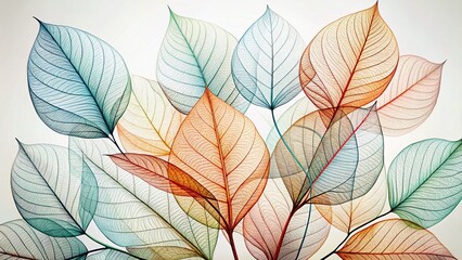 Poster - Abstract Leaf Line Art: Minimalist Nature Graphic for Social Media