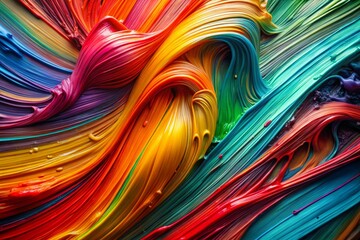 Poster - Abstract Paint Stroke Business Card Design, Creative Colorful Background Texture