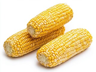 Poster - Fresh ears of corn displayed with bright yellow kernels on a natural background exuding a summer harvest vibe