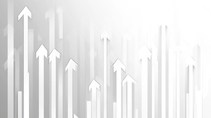 Poster - Abstract graphic of upward arrows, suggesting growth and success, suitable for presentations or websites