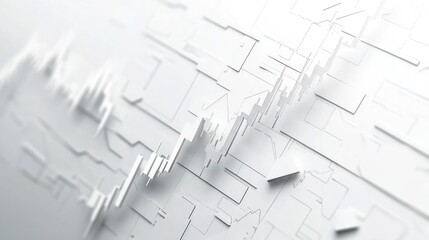 Poster - Abstract financial chart, upward trend, technology background. Possible use Stock photo for business, finance, investment concepts