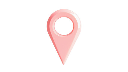 Poster - Pink location pin showing navigation on transparent background