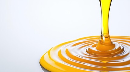 Aufkleber - A single drop of oil captured on a smooth surface reflecting light and creating a stunning visual effect