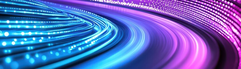 Leinwandbilder - Futuristic tunnel adorned with neon lights creating a dazzling and energetic passage through a darkened environment
