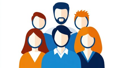 Poster - A large group of people gathering together in a welcoming and friendly environment to share experiences and build connections