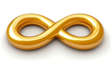 Poster - Golden Infinity Symbol Endless Loop Graphic Design