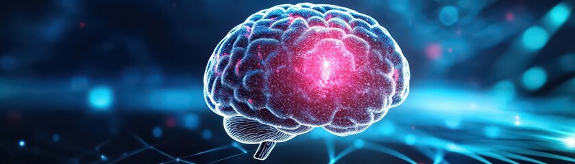 Fototapete - Human brain anatomically correctly rendered in detail highlighting its intricate structure and complexity