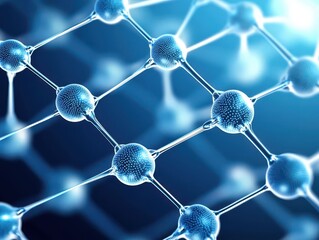 Aufkleber - Close-up view of a complex molecule representing chemical structures and interactions in a scientific context