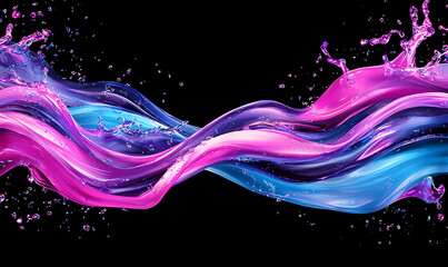Poster - Dynamic fluid motion art abstract background digital illustration vibrant colors artistic concept