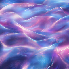 Poster - Dynamic abstract waves flowing in a digital space vibrant colors visual art futuristic environment