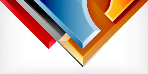 Aufkleber - Geometric design abstract background - circles and triangles