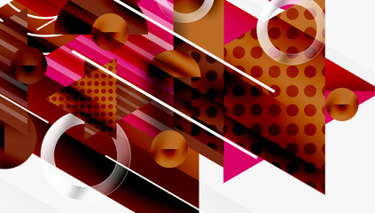 Aufkleber - Sleek abstract background - layered triangles with vibrant gradient tones. Semi-transparent shapes add depth and contemporary aesthetic