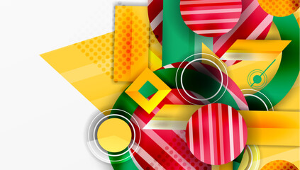 Fototapete - Dynamic complex geometric abstract background