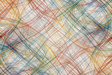 Poster - Hand-Drawn Scribble Line Art Pattern Background - Abstract Texture Design
